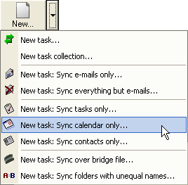 Synchronize only the calendar